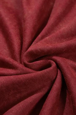 Online Dear-Lover Drop Shoulder Crew Neck Pullover Sweatshirt Red Dahlia