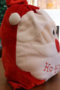 Online Dear-Lover Red HO HO HO Santa Claus Christmas Gift Bag Fiery Red