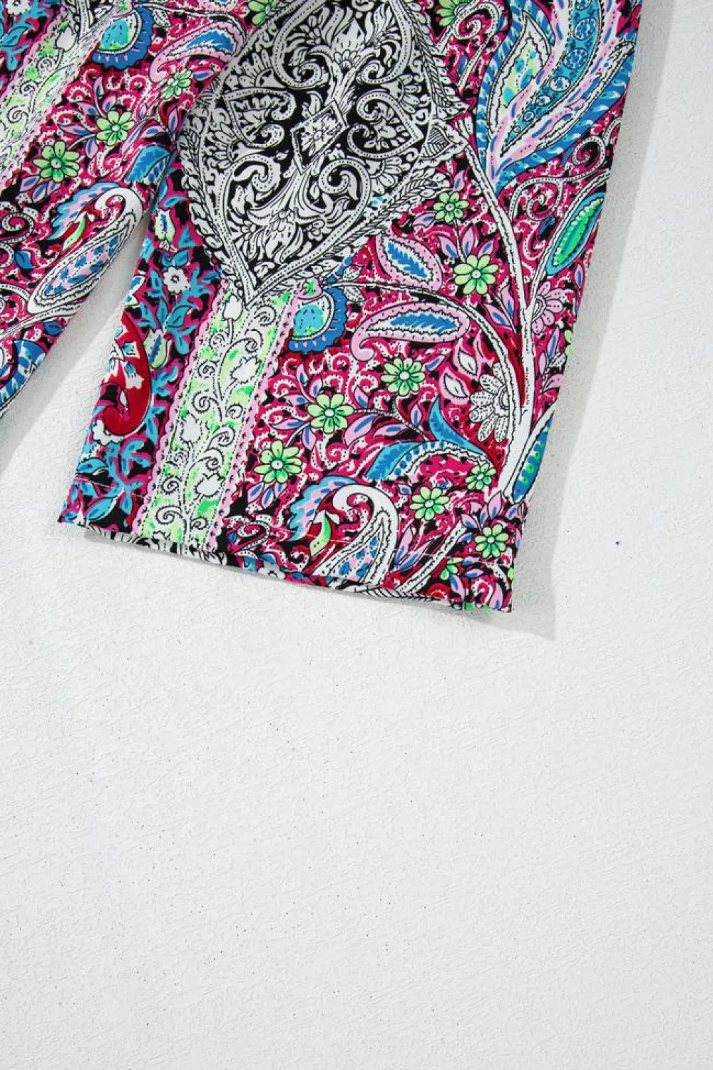 Discount Dear-Lover Paisley Print Open Front Kimono Red