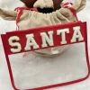 Hot Dear-Lover Red SANTA Contrast Trim Clear Makeup Bag Fiery Red