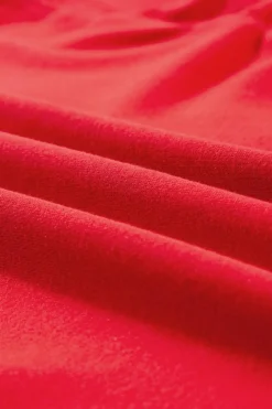 Clearance Dear-Lover Solid Classic Crewneck Pullover Sweatshirt Red