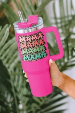 Sale Dear-Lover MAMA Leopard 304 Stainless Steel Double Insulated Cup 40oz Rose