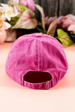 New Dear-Lover Bow Knot Patchwork Washed Adjustable Baseball Cap Rose Red