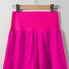 Fashion Dear-Lover Pocketed Wide Waistband Swim Shorts Rose Red