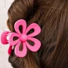 New Dear-Lover Sweet Hollowed Flower Shape Claw Clip Rose Red