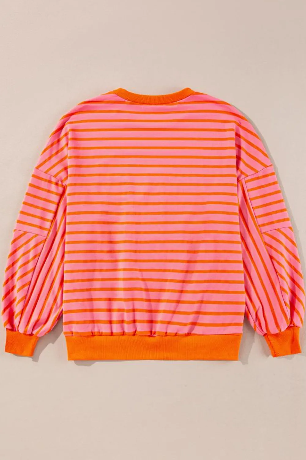 Best Dear-Lover Drop Shoulder Crew Neck Loose Sweatshirt Russet Orange