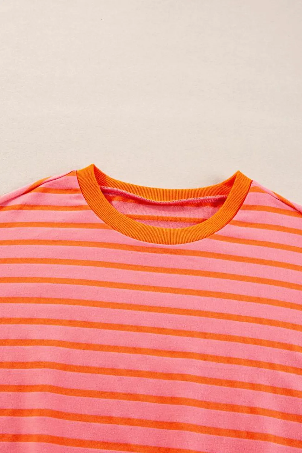 Best Dear-Lover Drop Shoulder Crew Neck Loose Sweatshirt Russet Orange