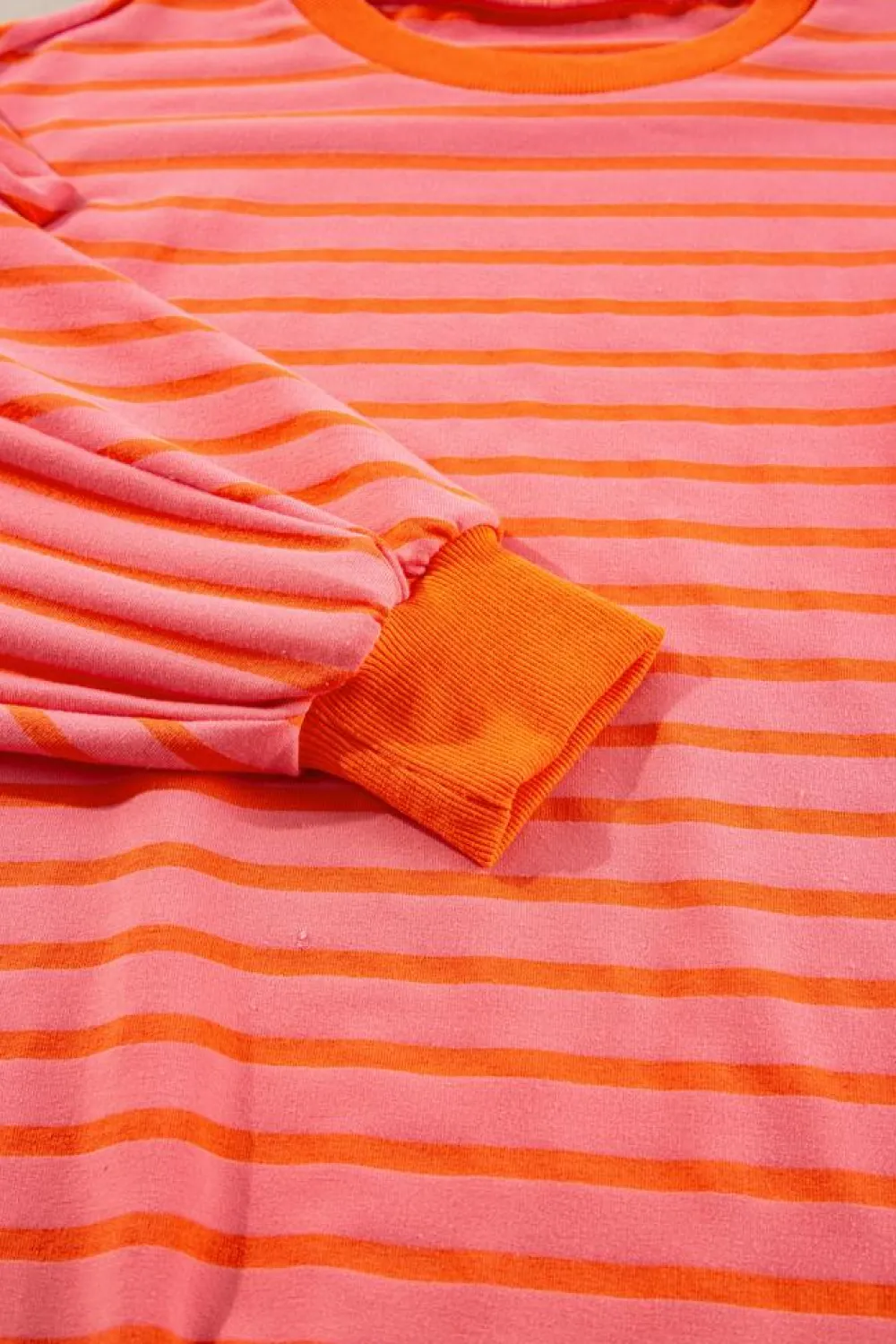 Best Dear-Lover Drop Shoulder Crew Neck Loose Sweatshirt Russet Orange