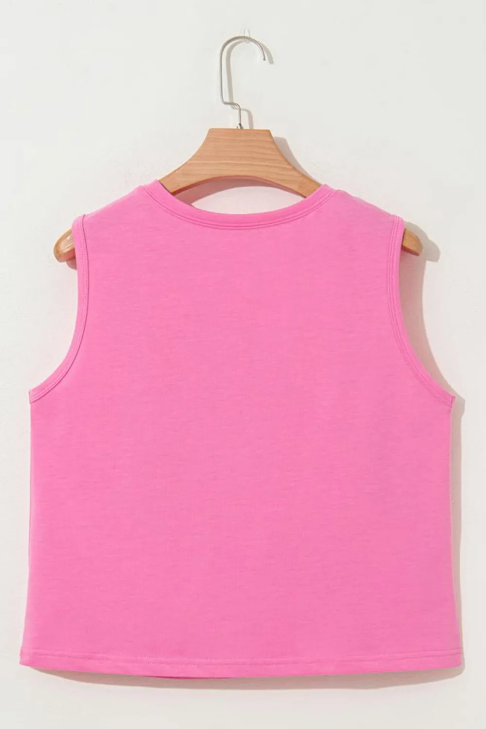 Clearance Dear-Lover Bow Print Boxy Fit Tank Top Sachet Pink