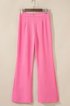 Hot Dear-Lover High Waist Central Seam Flared Pants Sachet Pink