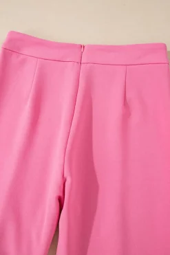 Hot Dear-Lover High Waist Central Seam Flared Pants Sachet Pink