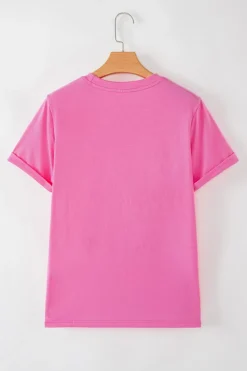 Fashion Dear-Lover Nashville WORLD TOUR Music City Guitarist Graphic Tee Sachet Pink