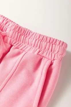 Hot Dear-Lover Solid Color Patchwork Pullover Top and Cargo Pants Set Sachet Pink