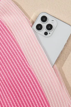 Discount Dear-Lover 2-tone Colorblock Patchwork Corded 2pcs Outfit Sachet Pink