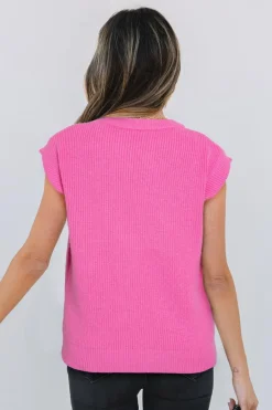 Hot Dear-Lover Western Horse Embroidered Round Neck Sweater Tee Sachet Pink