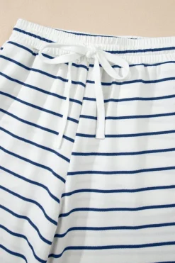 Hot Dear-Lover Casual Wide Leg 2pcs Pants Set Sail Blue