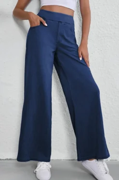 Fashion Dear-Lover Medium Wash Straight Leg Loose Casual Jeans Sail Blue
