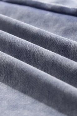 Online Dear-Lover Solid Waffle Knit Patchwork Raglan Sleeve Sweatshirt Sail Blue
