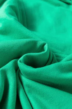 Sale Dear-Lover Rainbow Colorblock Collared Short Sleeve Top 2 Piece Shorts Set Sea Green