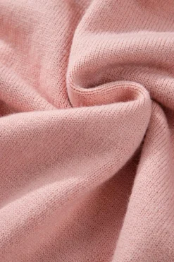 Clearance Dear-Lover Textured Knit Pearl Beaded Button Up Cardigan Sepia Rose