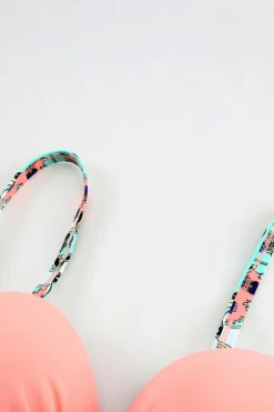 New Dear-Lover Sexy Padded Gather Push-up Bikini Set Pink