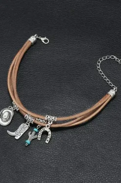 Best Dear-Lover Good Luck Cactus Multi-Layered Bracelet Silver