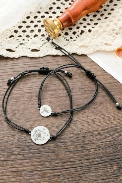 Best Dear-Lover 2Pcs Dandelion Alloy Bracelet Silver