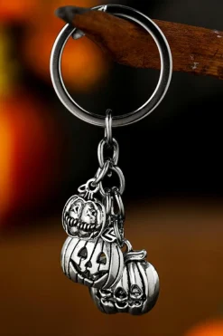 Outlet Dear-Lover Halloween Pumpkin Face Alloy Keychain Silvery