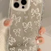 Best Dear-Lover Mirror Effect Bowknot Print IPhone Phone Case Silvery