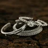 Best Dear-Lover 3pcs Rhinestone Alloy Opening Ring Set Silvery
