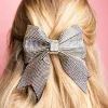 Clearance Dear-Lover Rhinestone Large Bow Knot Hair Clip Silvery