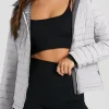 Fashion Dear-Lover Solid Color Quilted Zip-up Puffer Jacket Silvery