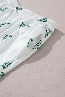Clearance Dear-Lover Christmas Tree Print Tee and Pants Lounge Set Skobeloff