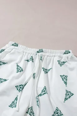 Clearance Dear-Lover Christmas Tree Print Tee and Pants Lounge Set Skobeloff