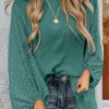 Sale Dear-Lover Swiss Dot Balloon Sleeve Loose Blouse Skobeloff