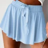 Outlet Dear-Lover Drawstring High Waist Lined Tennis Skorts Sky Blue