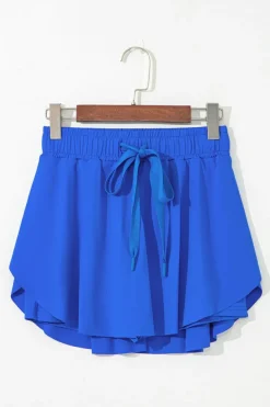 Outlet Dear-Lover Drawstring High Waist Lined Tennis Skorts Sky Blue