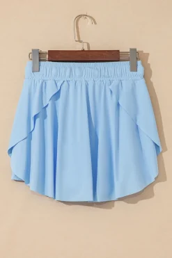 Outlet Dear-Lover Drawstring High Waist Lined Tennis Skorts Sky Blue