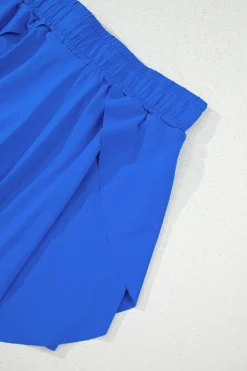 Outlet Dear-Lover Drawstring High Waist Lined Tennis Skorts Sky Blue