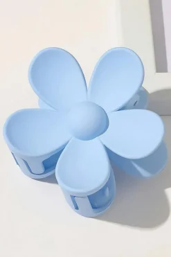Sale Dear-Lover Flower Hair Claw Clip Sky Blue