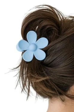 Sale Dear-Lover Flower Hair Claw Clip Sky Blue