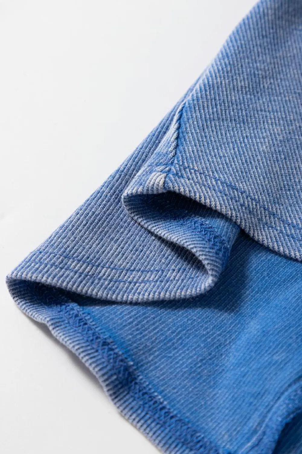Best Dear-Lover Mineral Wash Ribbed Notch Neck Tank Top Sky Blue