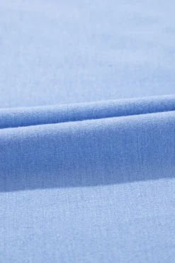 Online Dear-Lover Textured V Neck Flutter Sleeve Ruffled Maxi Dress Sky Blue