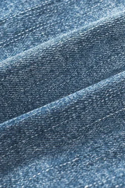 Fashion Dear-Lover Valentines Day Heart Patchwork Jeans Sky Blue