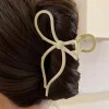 Clearance Dear-Lover Long Tail Bowknot Hair Claw Smoke Gray