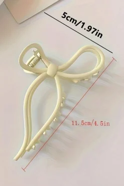 Clearance Dear-Lover Long Tail Bowknot Hair Claw Smoke Gray