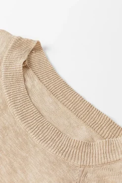Online Dear-Lover Ribbed Raglan Short Sleeve Sweater Smoke Gray