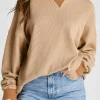 Discount Dear-Lover Thermal Pullover Loose Sweatshirt Smoke Gray