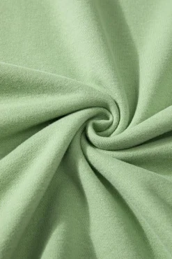 Best Dear-Lover Solid O Neck High Low Hem Pullover Sweatshirt Smoke Green