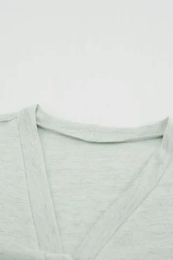 Hot Dear-Lover Solid Color Open-Front Buttons Cardigan Gray